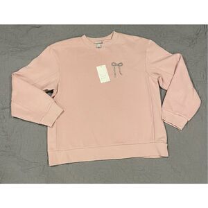 a new day Light Pink Sweater Jewel Boy Sweater Small New